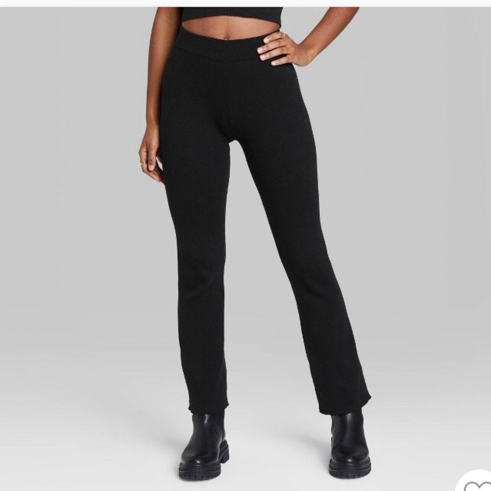 Women's High-Rise Flare Sweater Knit Pants - Wild Fable